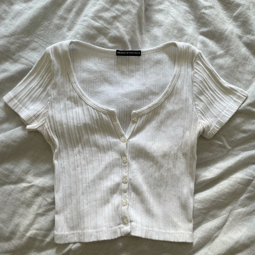 Brandy Melville crop white top